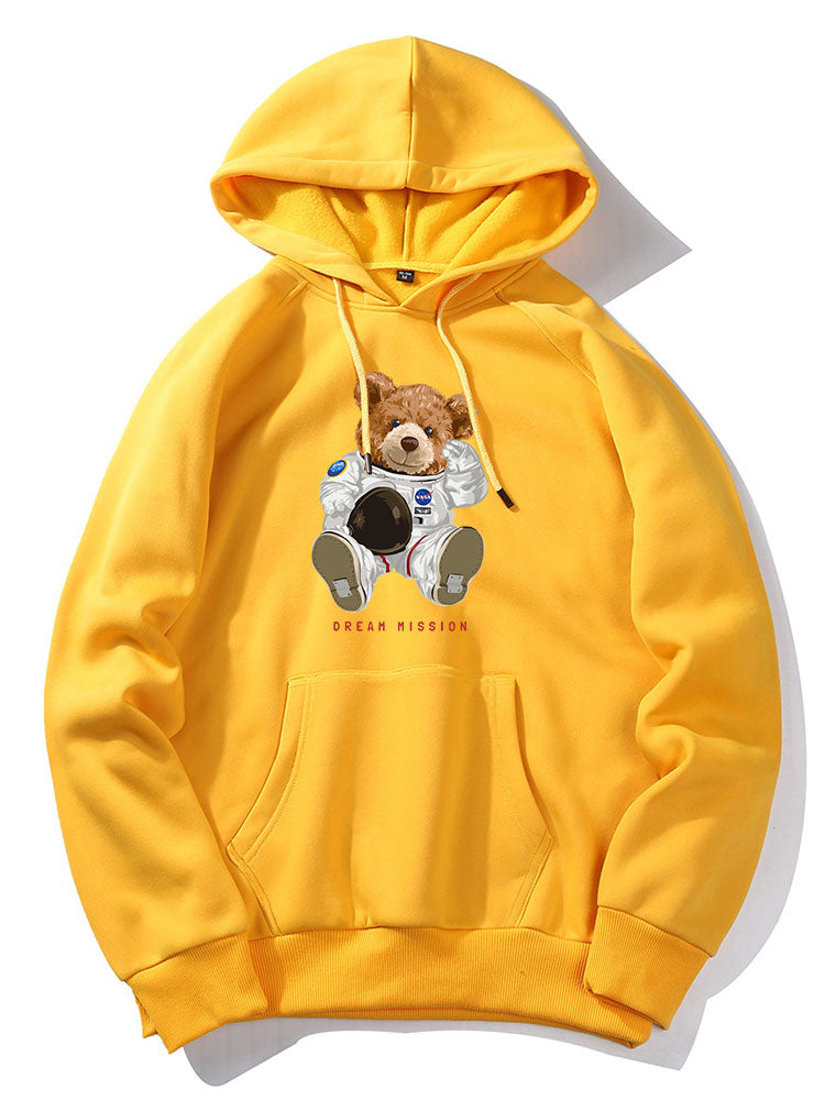 NASA Astronaut Bear Print Hoodie