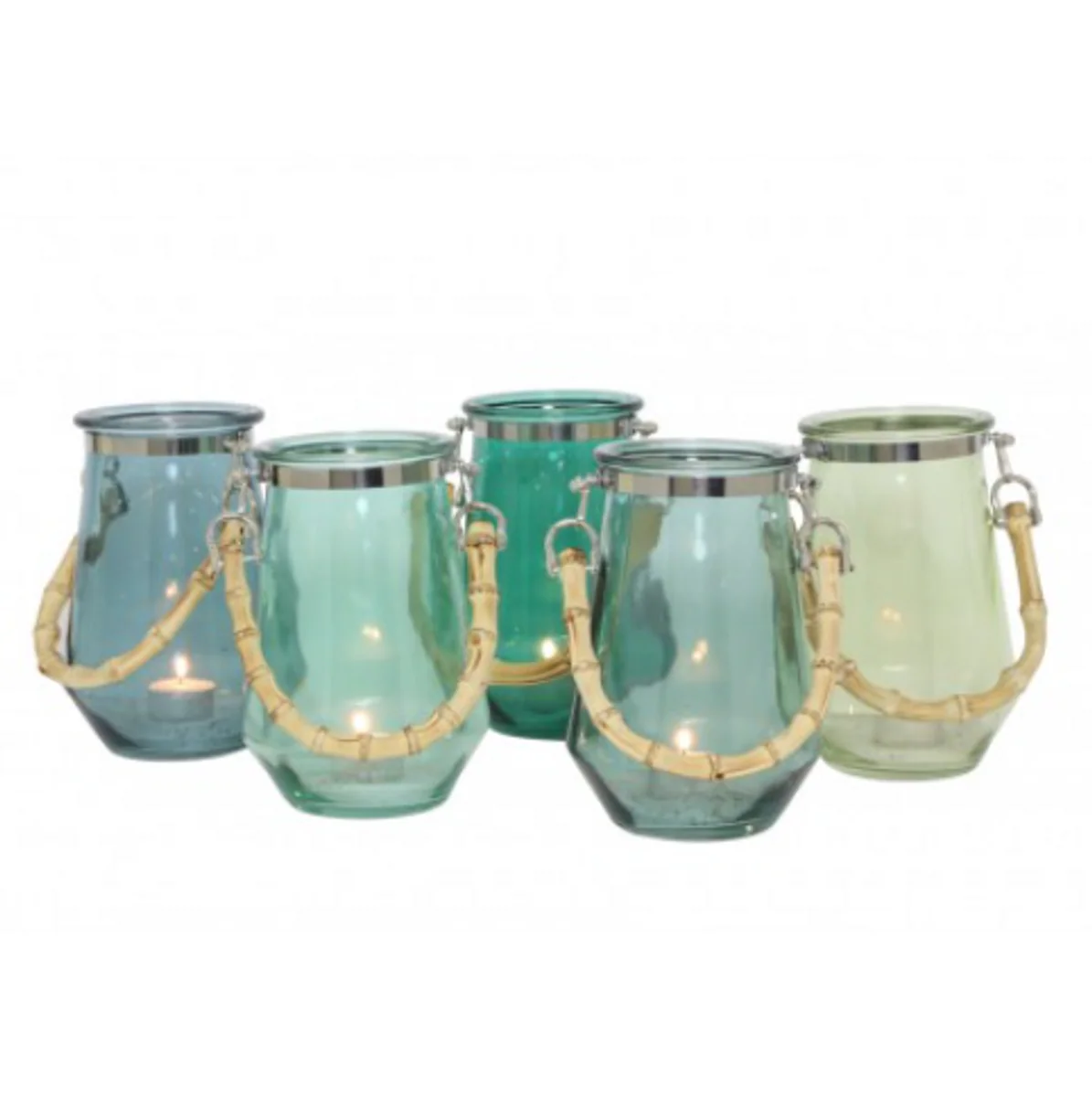 Casa Padrino decoration windlight with bamboo handle - Luxury Windlight