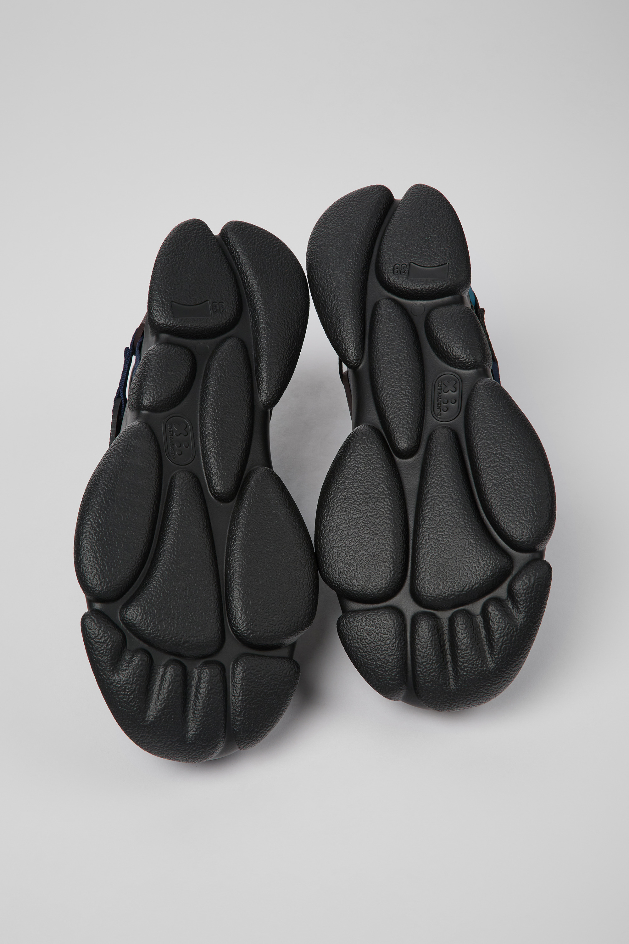 Twins - Multicolored leather and textile sneakers for women