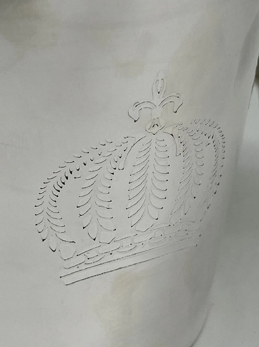 Pomp??s de Casa Padrino enfriador de champ¨¢n barroco de lujo corona plata A. 14 cm - dise?ado por Harald Gl??ckler