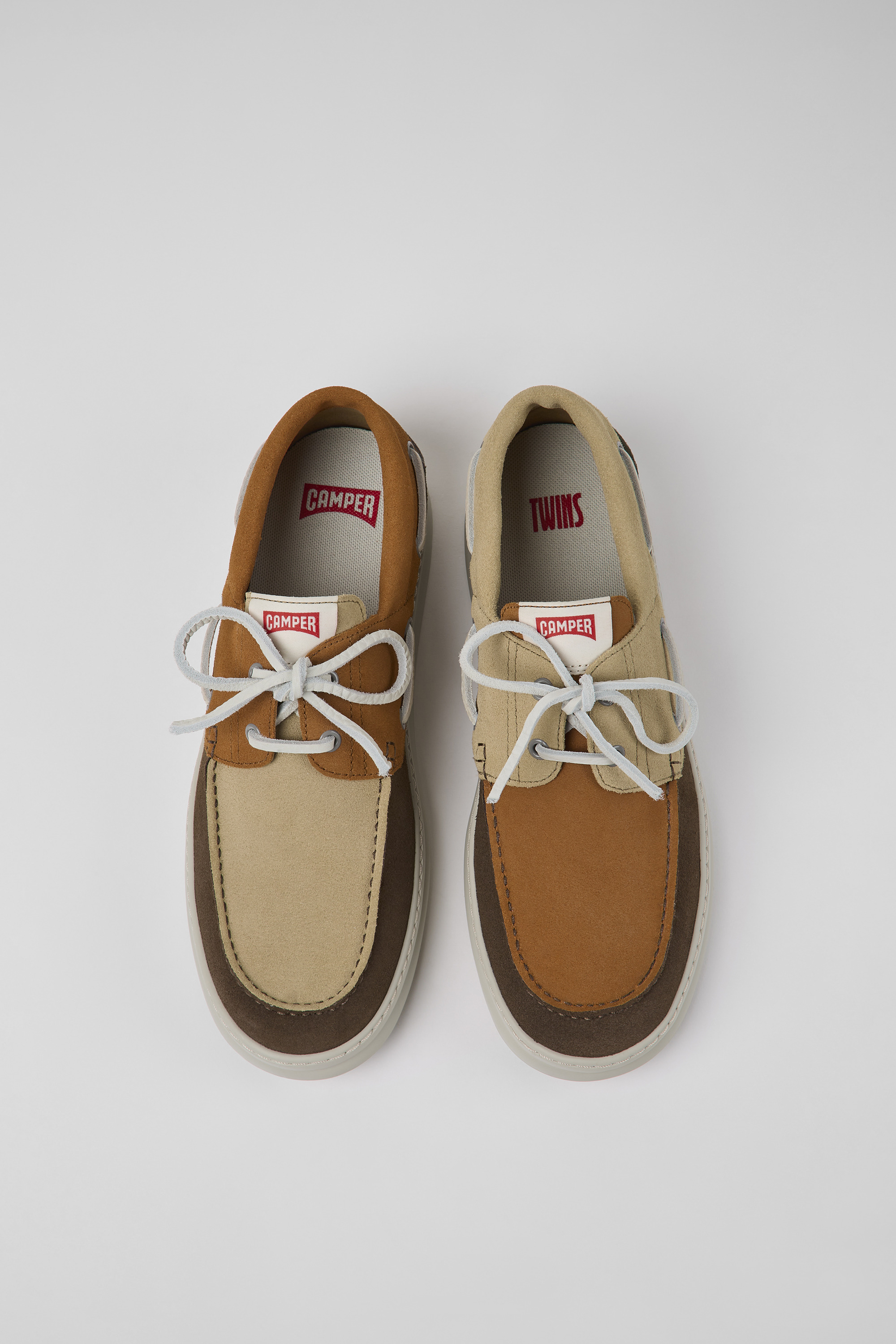 Twins - Multicolored nubuck sneakers for men