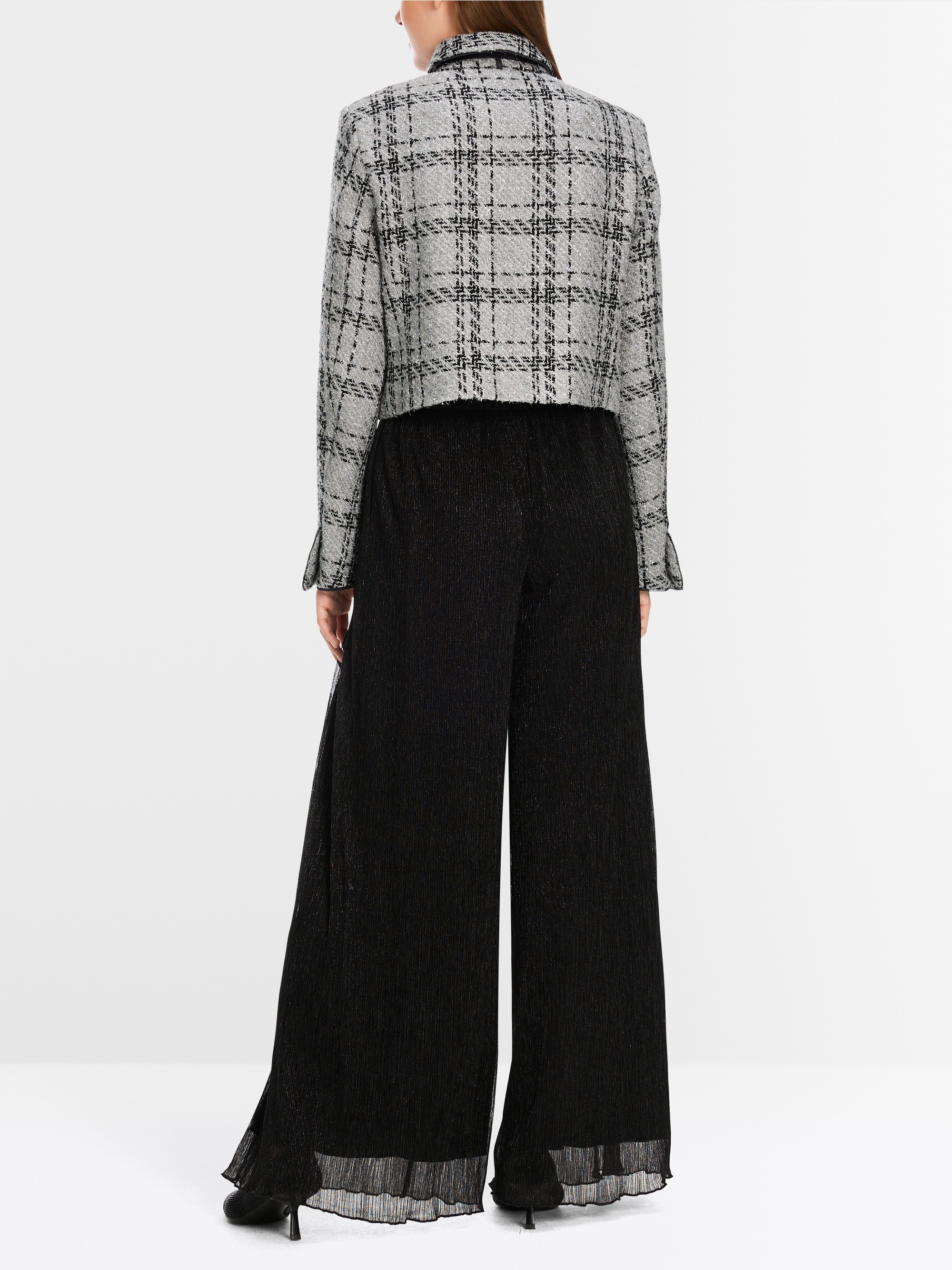 Marc-Cain Check jacket with lurex details