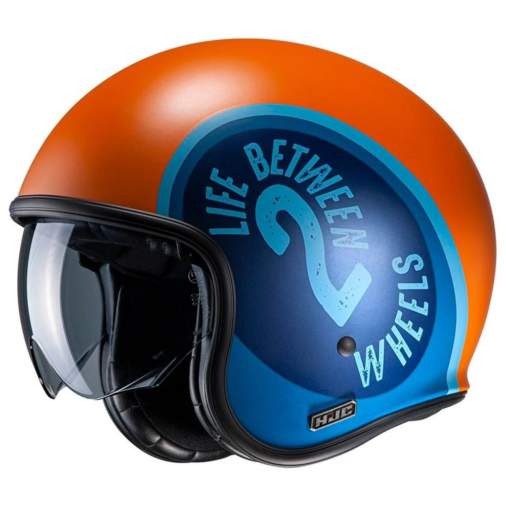 CASCO JET HJC V30 HARVEY NEGRO / NARANJA