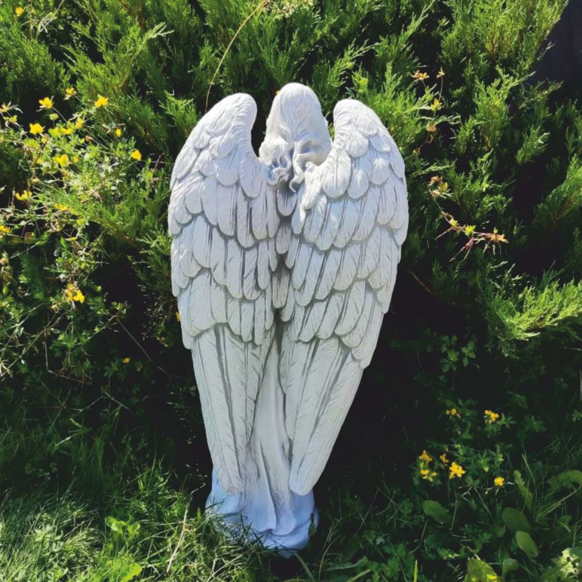 Casa Padrino escultura de decoraci¨®n de jard¨ªn Art Nouveau de hormig¨®n ¨¢ngel gris A. 57 cm