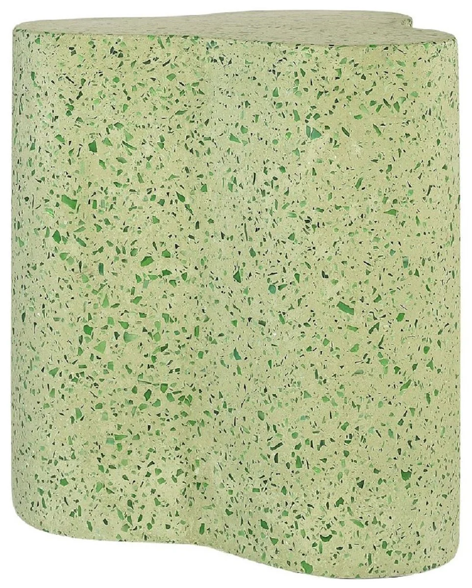 Casa Padrino mesa auxiliar / taburete de piedra natural de terrazo de lujo verde 41,5 x 41,5 x A. 45 cm - Muebles de sal¨®n - Muebles de hotel - Muebles de piedra natural - Muebles de lujo
