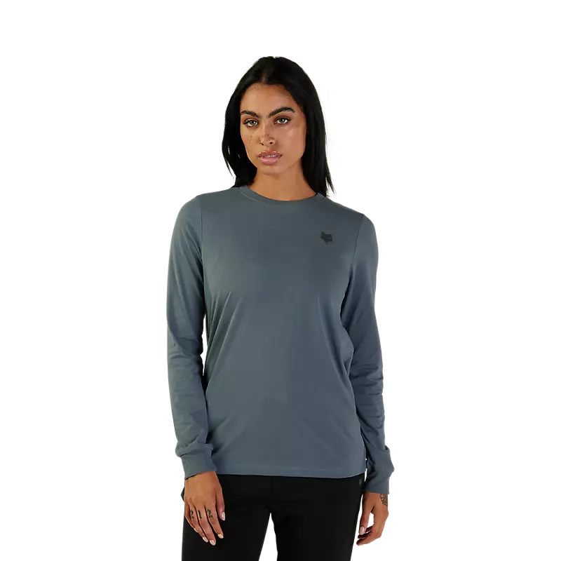 Womens Faded Out Long Sleeve Basic Tee