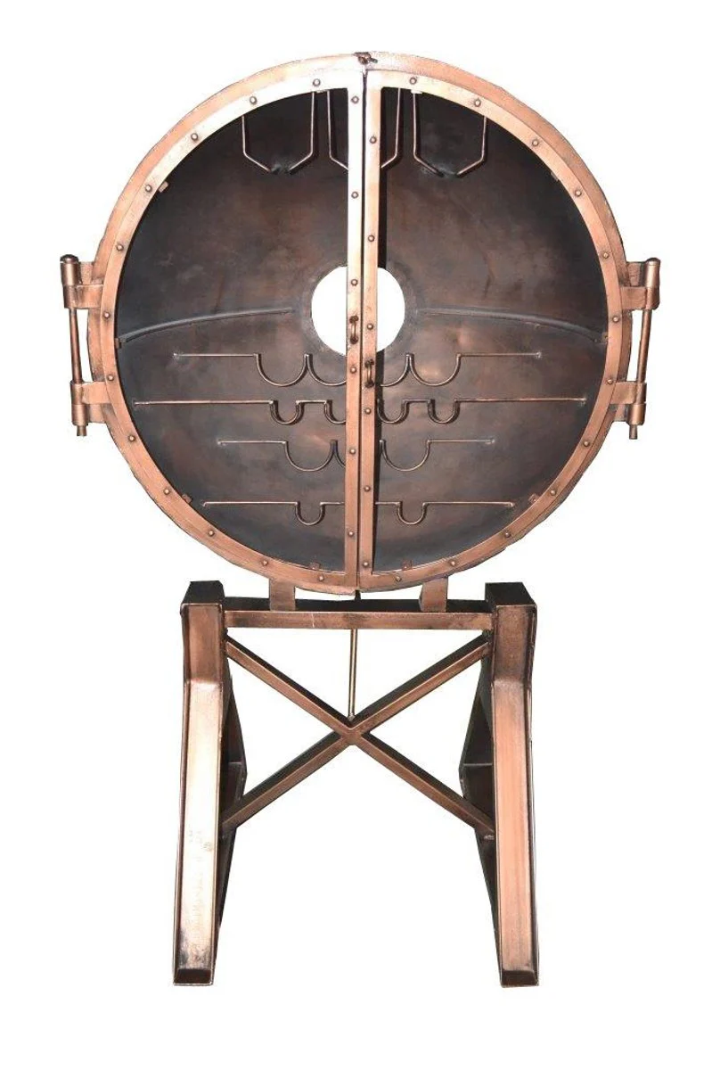 Casa Padrino Luxury drinks bar made of metal copper - wine shelf - bottle shelf