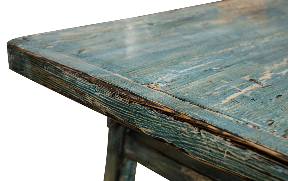 Casa Padrino country style coffee table antique style blue 140 x 54 x H. 43 cm - Country Style Living Room Furniture