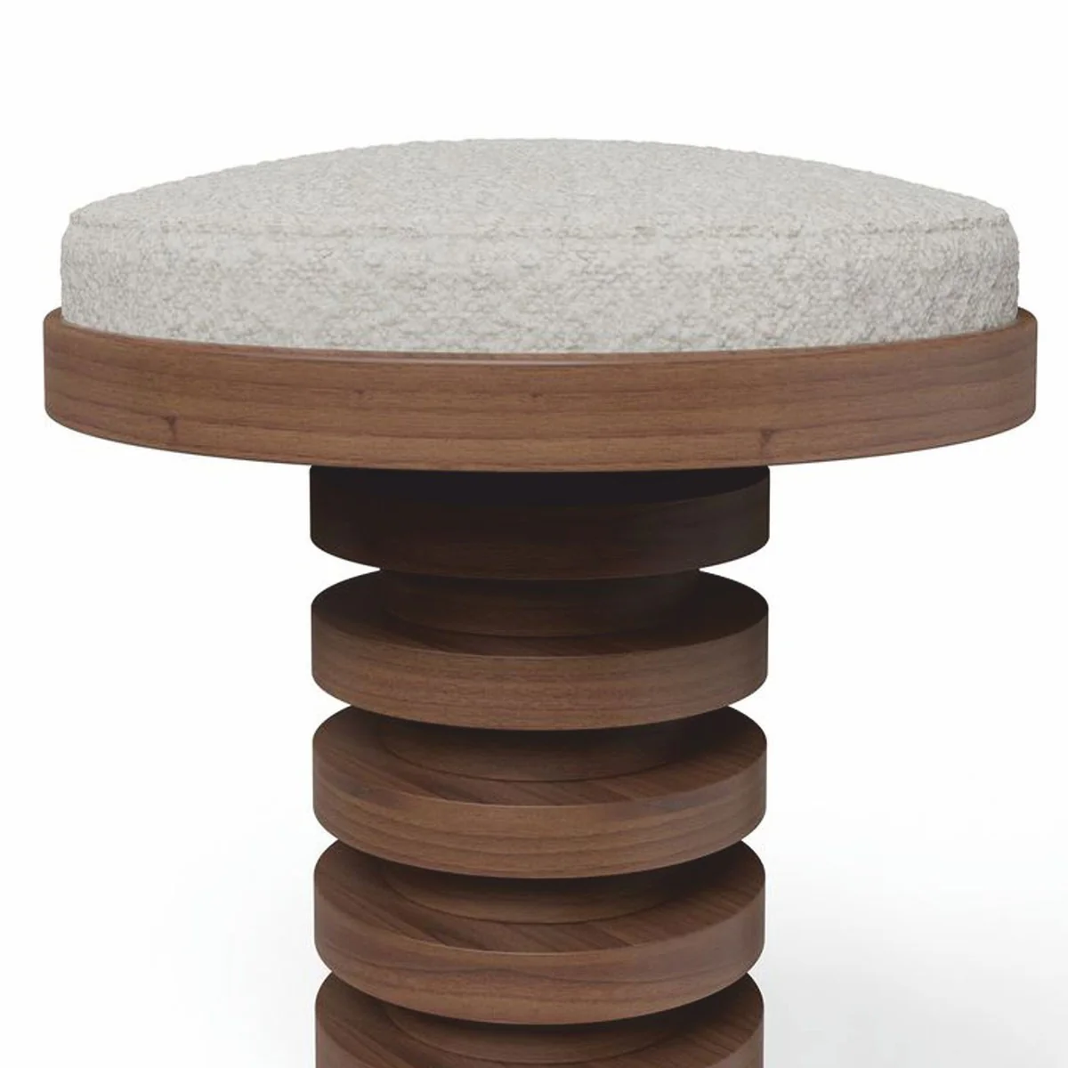 Casa Padrino taburete de bar de lujo de madera maciza marr¨®n / crema / lat¨®n A. 75 cm - Calidad premium