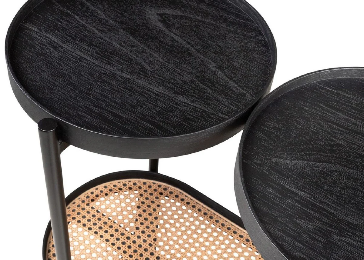 Casa Padrino consola de lujo negro / natural / lat¨®n 134,5 x 42,5 x A. 78 cm - Muebles de Sal¨®n y Hotel - Calidad de Lujo