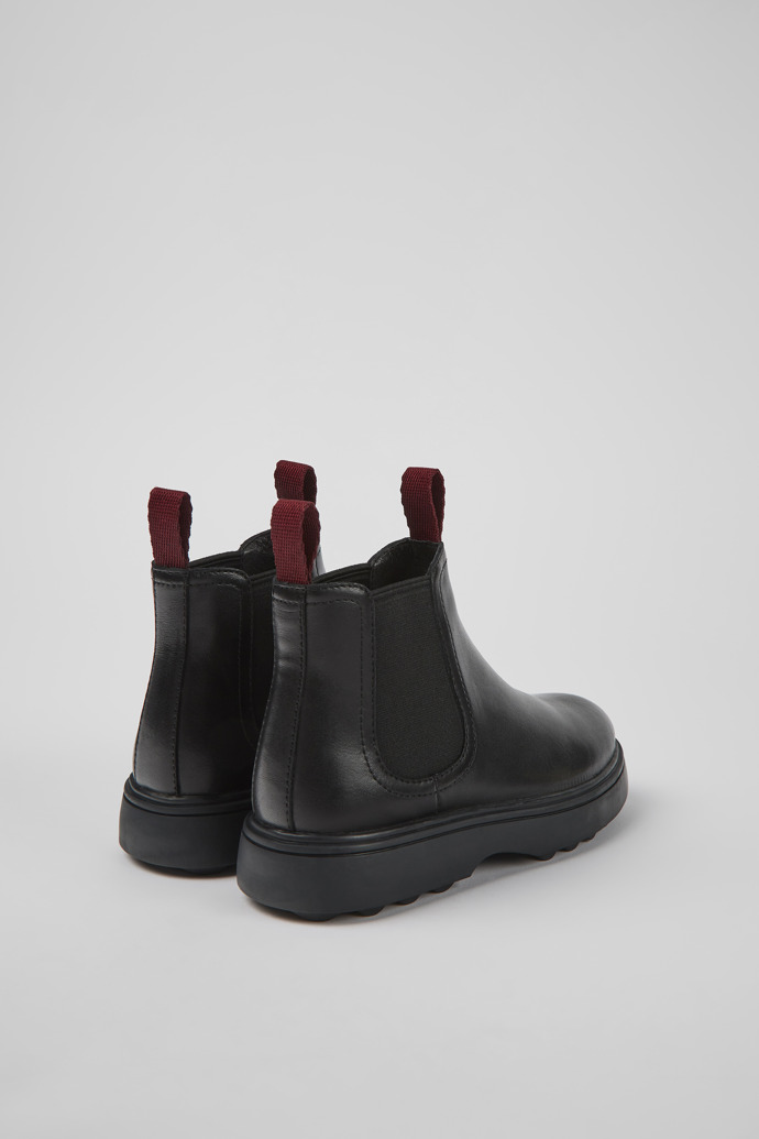 Norte Black leather Chelsea boots for kids