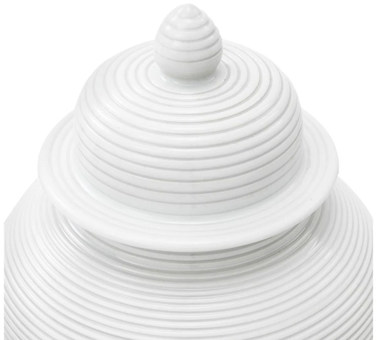 Casa Padrino jarra de porcelana de lujo con tapa blanca ? 25 x H. 45 cm - Hotel & Restaurant Decoration