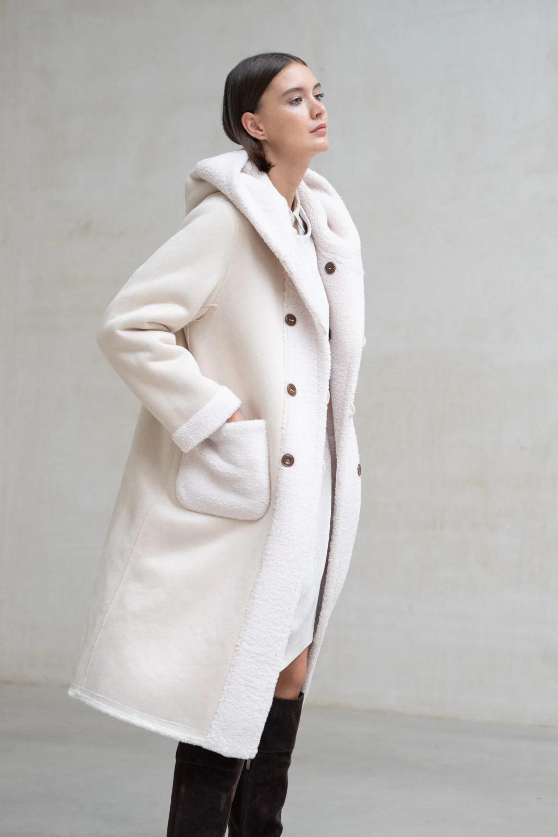 Rivera-spain Abrigo Briona reversible crudo