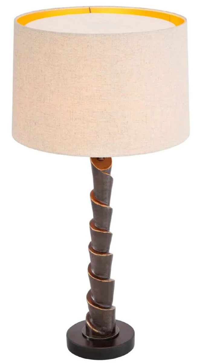 Casa Padrino l¨¢mpara de mesa de lujo bronce / negro / crema A. ??80 cm
