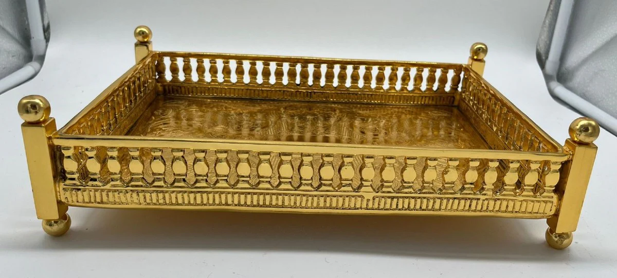 Casa Padrino bandeja de servicio de lat¨®n de lujo oro 32 cm