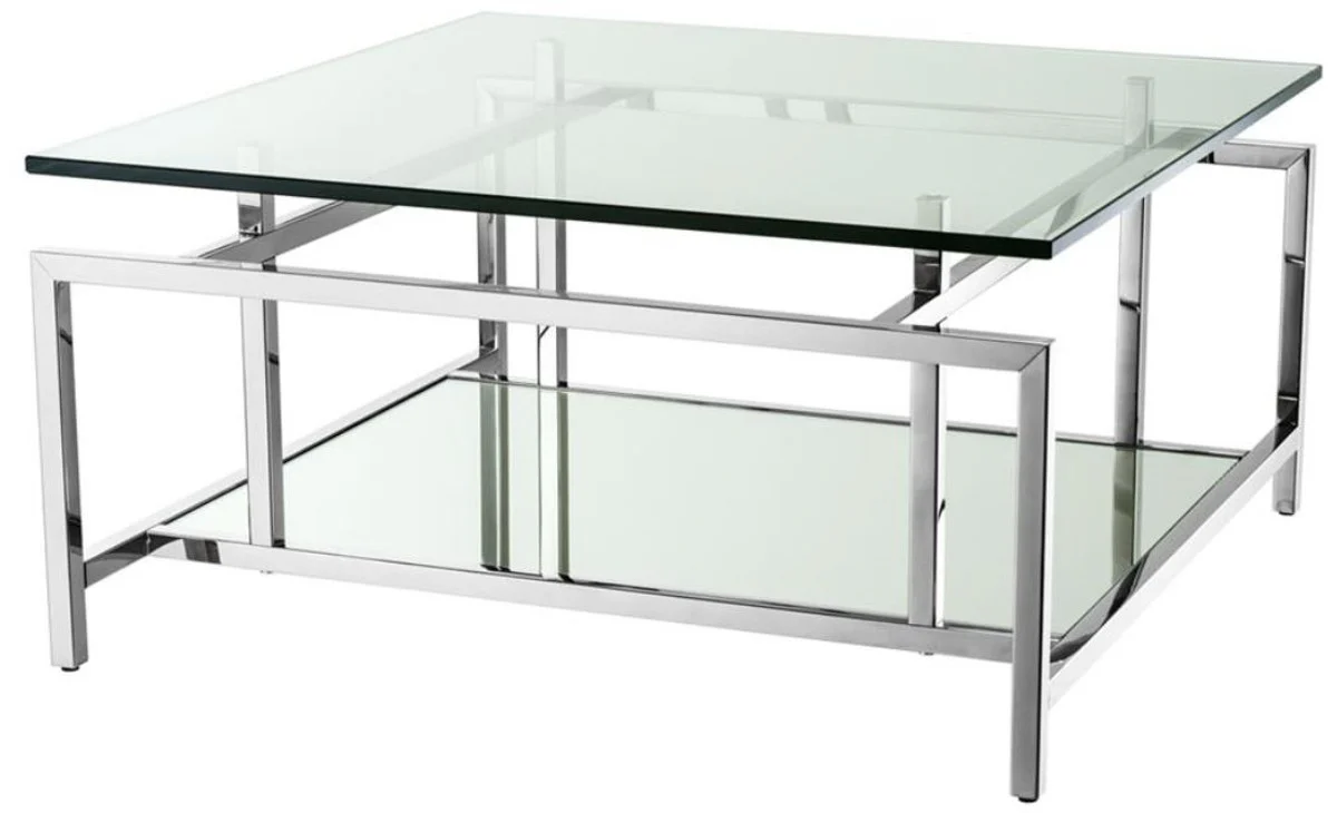Casa Padrino mesa de centro plata 70 x 70 x H. 35 cm - Mesa de centro