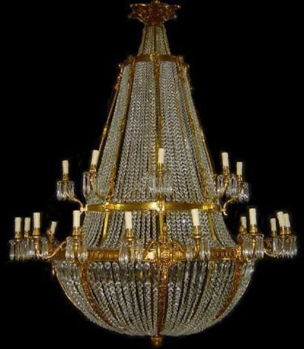 Casa Padrino araña de luces barroco de lujo de cristal oro - Magnífica lámpara de araña de estilo barroco - Lámpara de araña de hotel - Luces de cristal barrocas - Noble y Magnífica