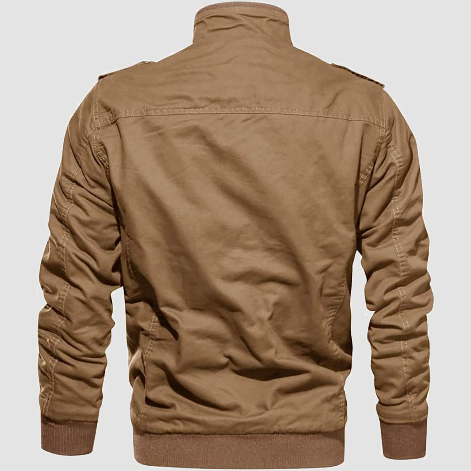 Men's Winter Cargo Jacket Military Pilot Coat Fleece Warm Stand Collar Tactical Jacket