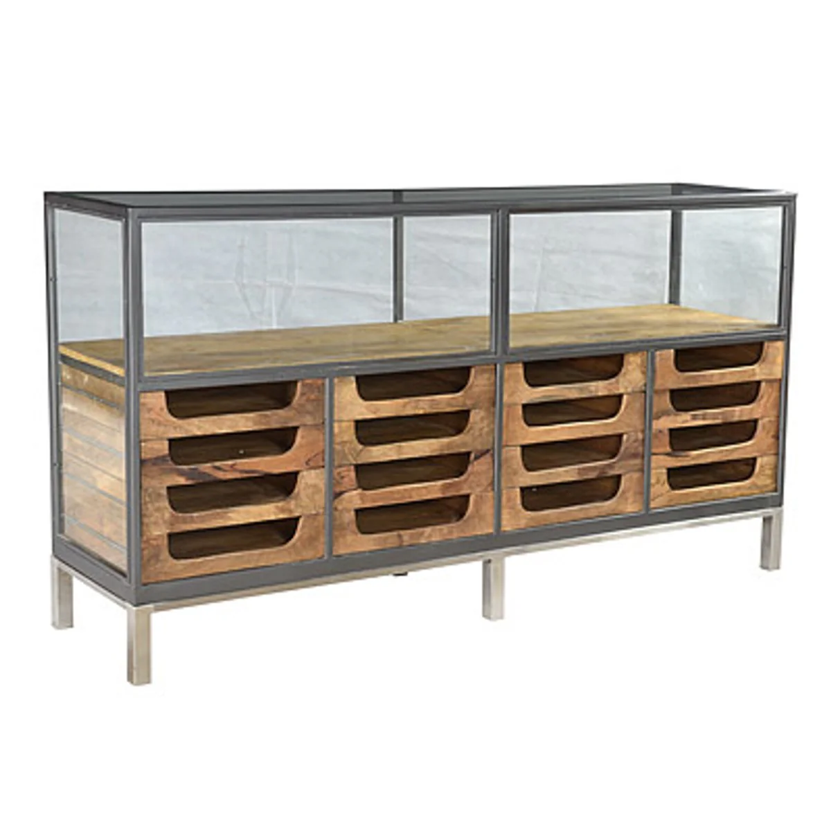 Gabinete de dise?o Buffet con cajones Casa Padrino Nature 193 x 46 x H.99 cm - Hotel M?bel
