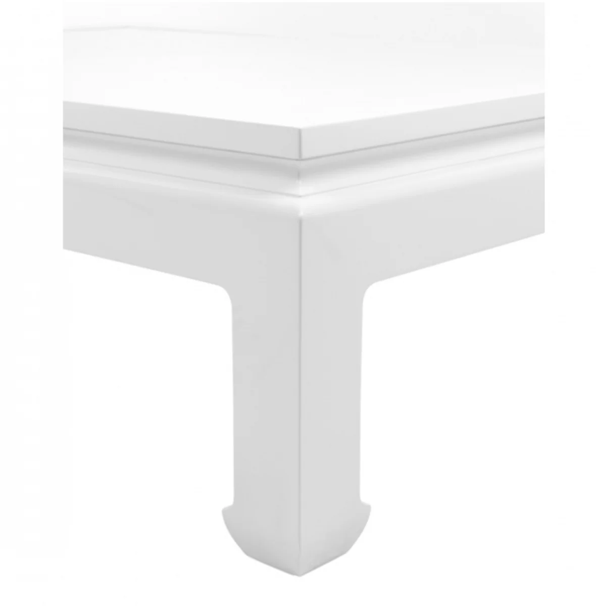 Casa Padrino Art Deco luxury mahogany wood coffee table white - living room coffee table - Luxury Collection