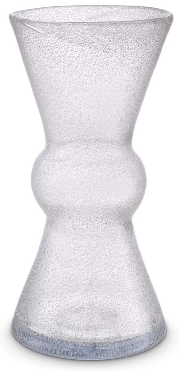 Casa Padrino florero de vidrio decorativo de lujo Ø 18 x A. 37 cm - Florero soplado a mano - Accesorios decorativos - Colección de lujo