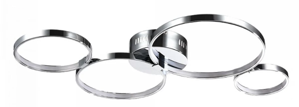 Casa Padrino aplique y luz de pared plata 74 x 44 x H. 7 cm - Luz LED Moderna