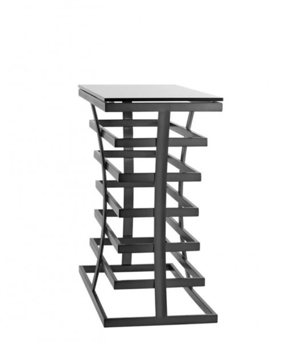 Casa Padrino Luxury Console Table Bronze with smoke glass 80 x 40 x H. 78 cm - Luxury Collection