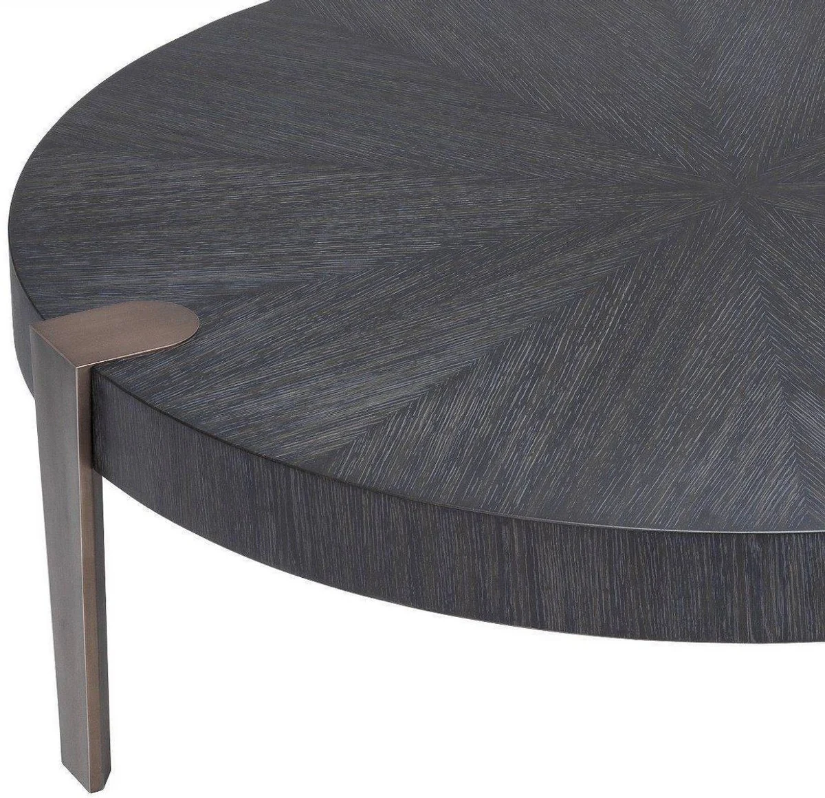 Casa Padrino mesa de centro de lujo gris antracita / bronce ? 121 x A. 38,5 cm - Mesa de sal¨®n redonda - Muebles de sal¨®n - Calidad de Lujo