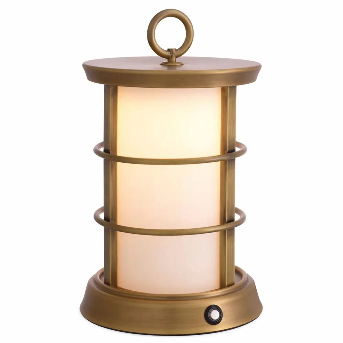 Casa Padrino l¨¢mpara de mesa LED de lujo para exterior lat¨®n antiguo / blanco ? 17,5 x A. 31 cm