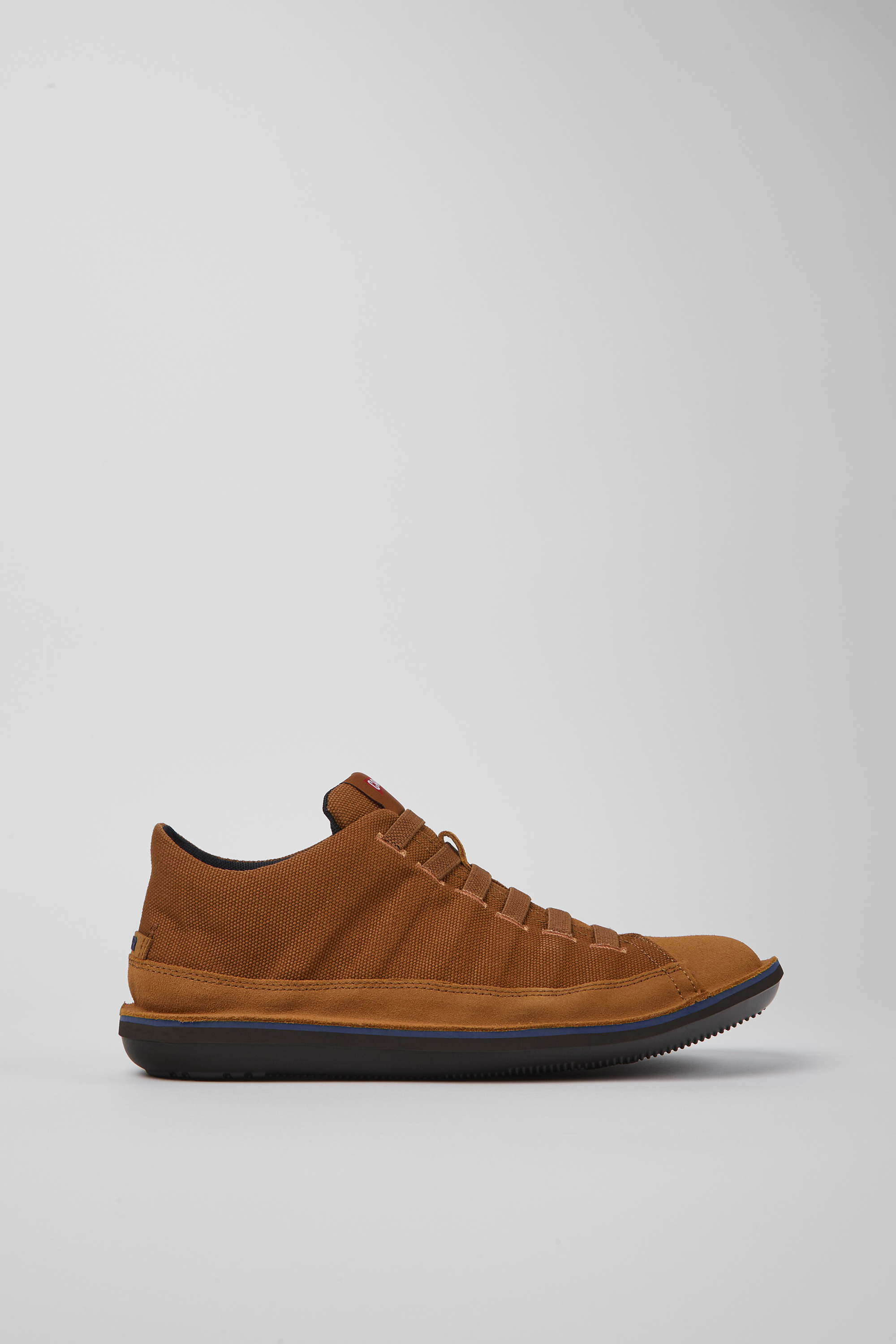 Beetle - Brown textile and nubuck shoes for men
