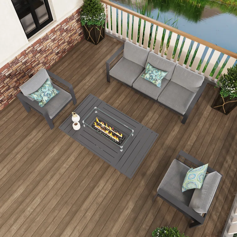 💥Clearance Sale🔥Brandtley 7 Piece Sofa Seating Group with Cushions and Fire Pit Table