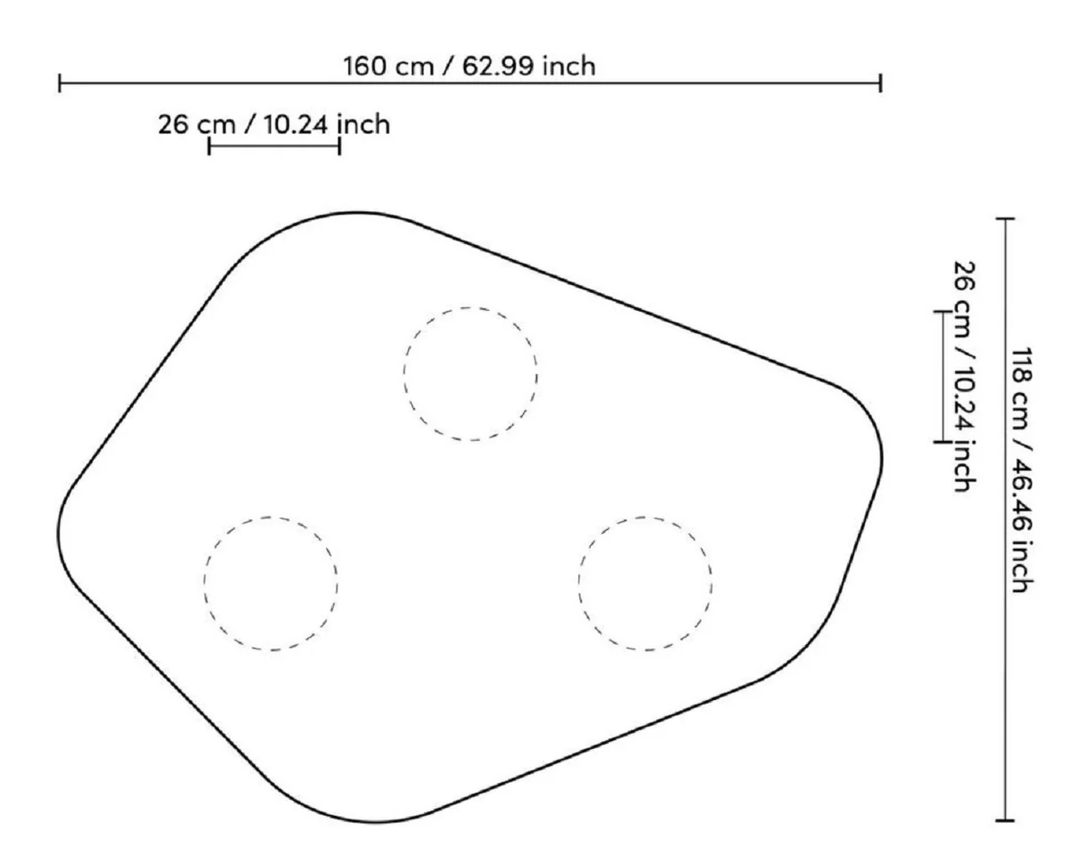 Casa Padrino mesa de centro de fibra de vidrio de lujo blanco alto brillo 160 x 118 x A. 33 cm - Mesa de centro de fibra de vidrio - Muebles de sala - Muebles de lujo - Muebles de fibra de vidrio