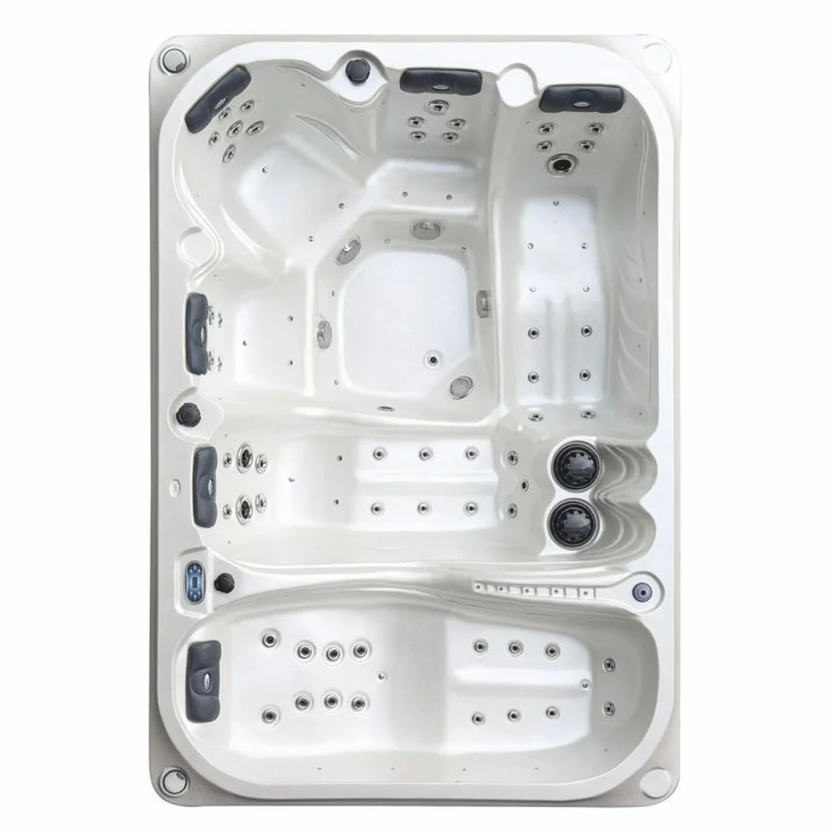 Casa Padrino jacuzzi exterior de lujo blanco / negro 320 cm - Ba?era de hidromasaje en el jard¨ªn