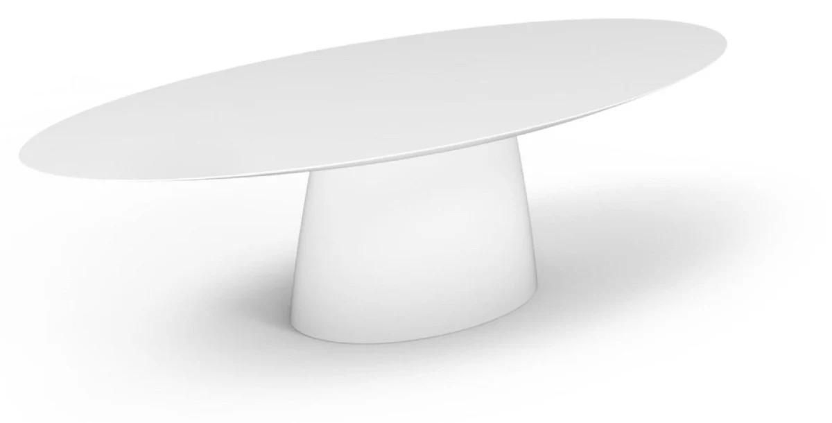 Casa Padrino mesa de comedor de jard¨ªn de lujo blanco mate 300 x 130 x A. 75 cm