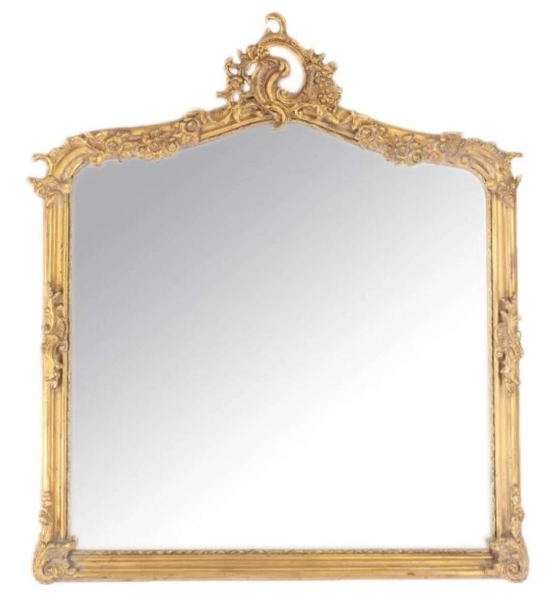 Casa Padrino Baroque wall mirror antique gold - Italian antique style - 115 x 100 cm - Pomp & Sumptuously