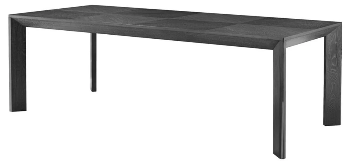 Casa Padrino mesa de comedor de lujo en negro 225 x 100 x H. 75 cm - Edici¨®n Limitada