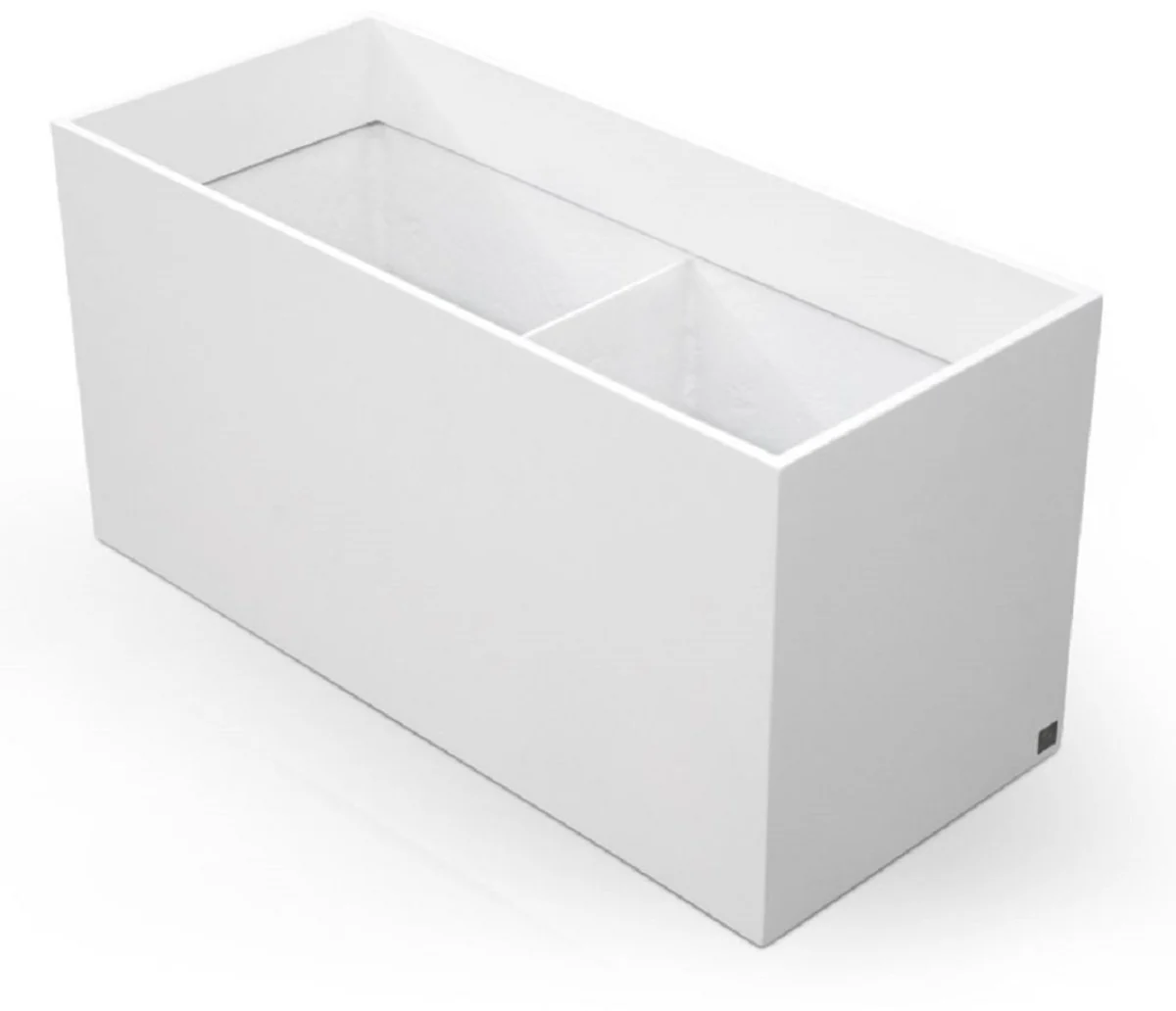 Casa Padrino maceta de lujo blanco mate 160 cm - Maceta rectangular