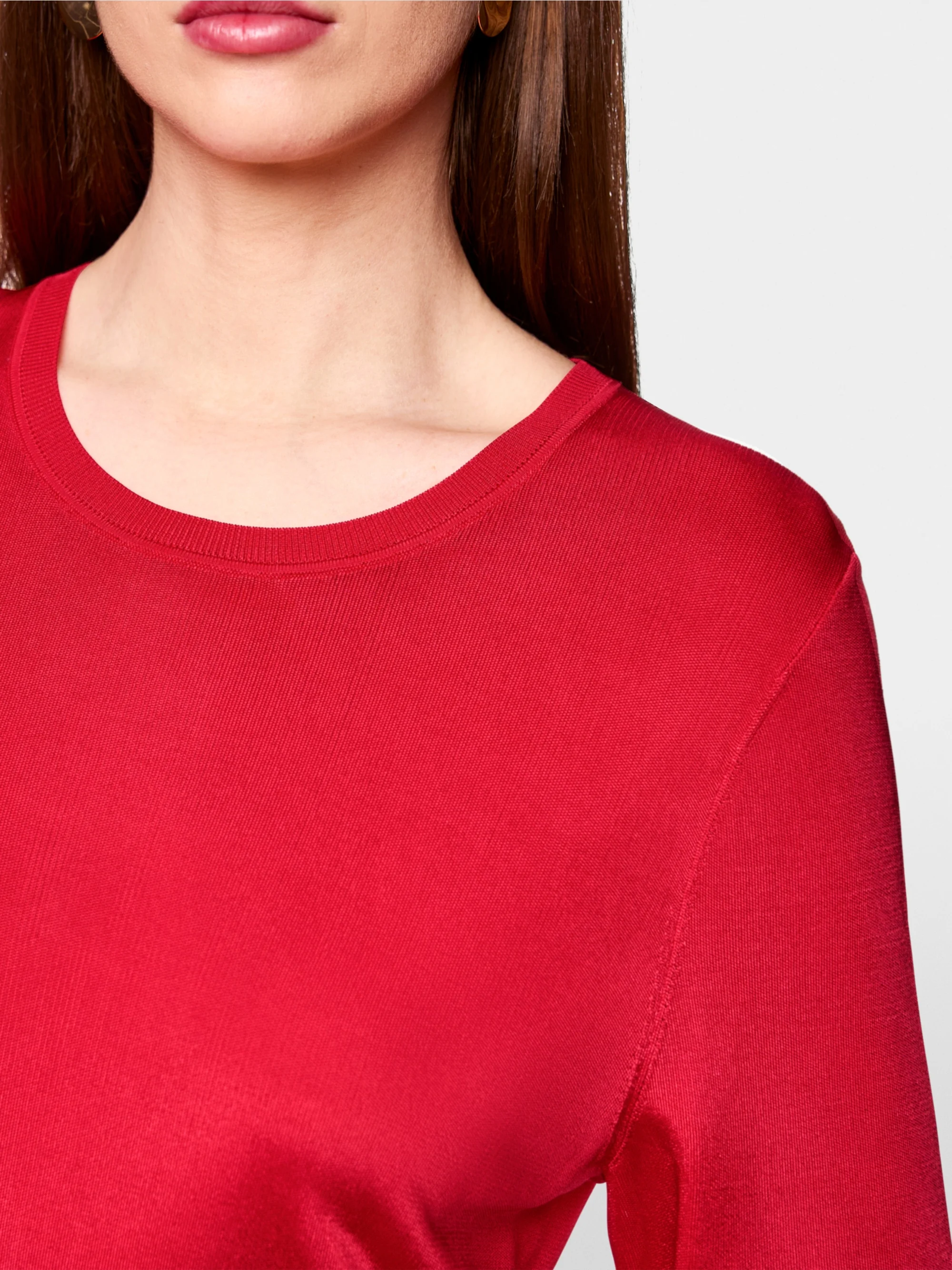 Marc-Cain Short jumper with round neckline