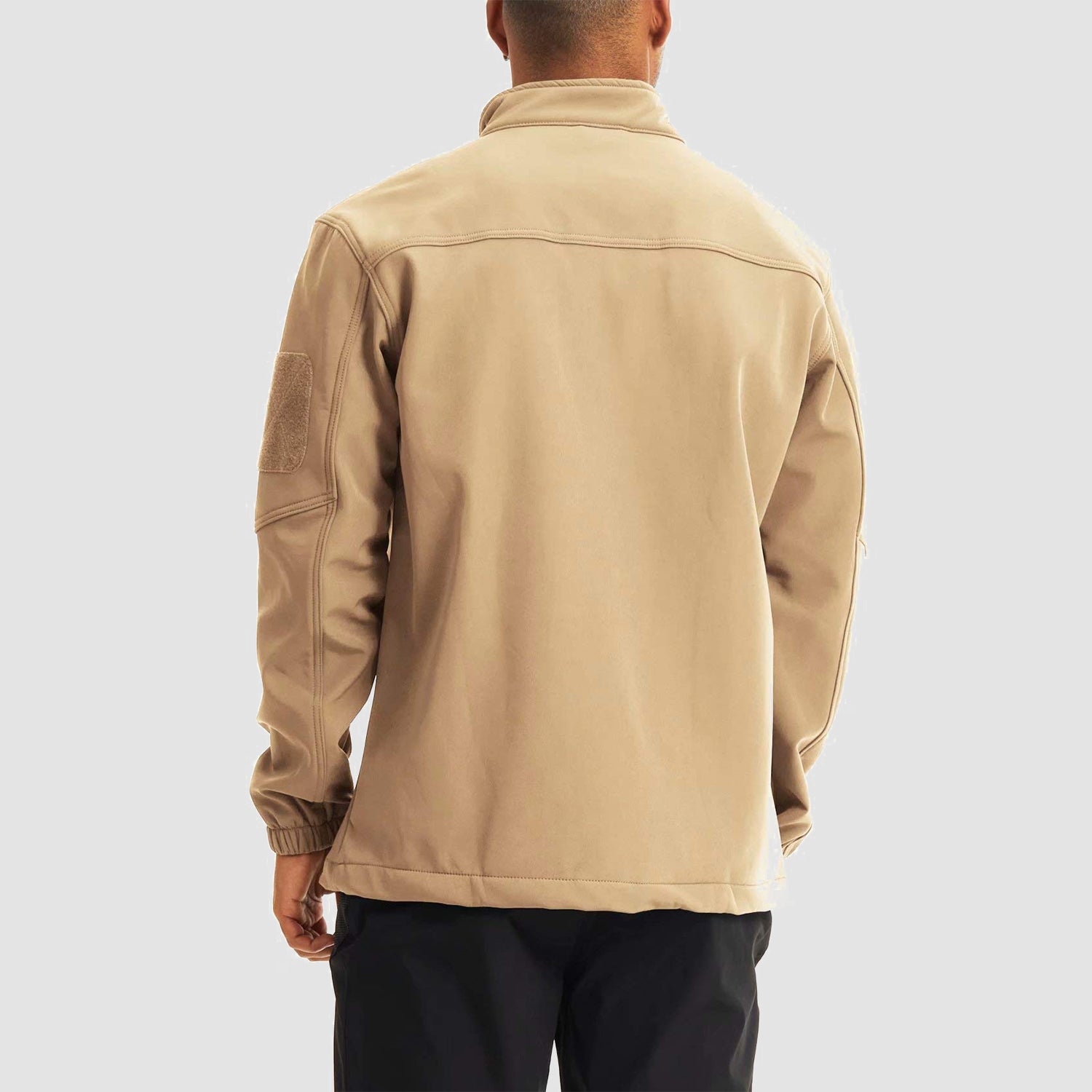 Men's Tactical Jacket Water-Resistant 6 Pockets Softshell Fleece Lining Hiking Winter Jacket