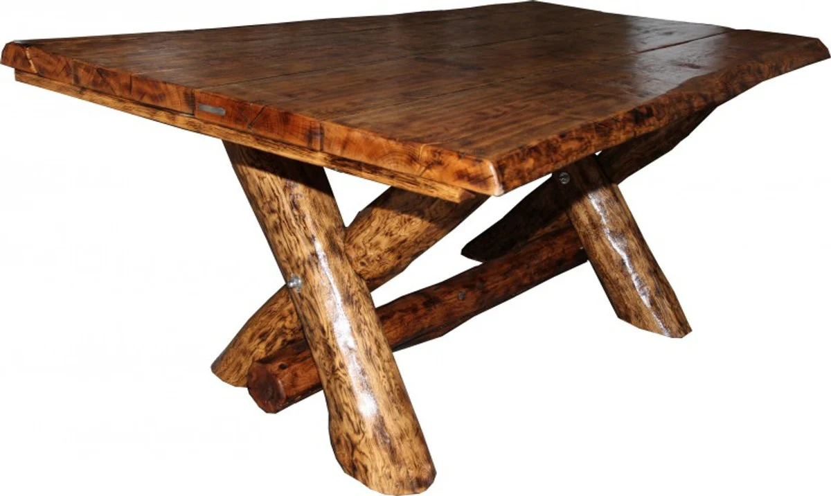 Rustic oak dining table 200 x 115 cm - massive and heavy Casa Padrino - Gasthaus Table Dining Table knight table - Restaurant Furniture
