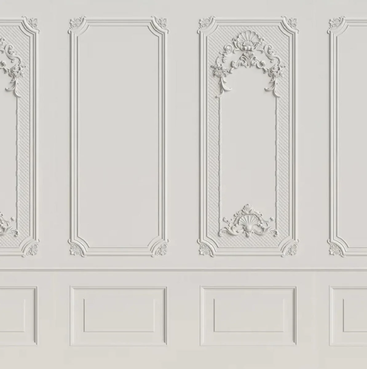 Casa Padrino papel pintado no tejido barroco de lujo gris - Papel pintado de salón de estilo barroco con patrón estuco elegante - Decoración de salón barroco - Decoración de pared estilo barroco