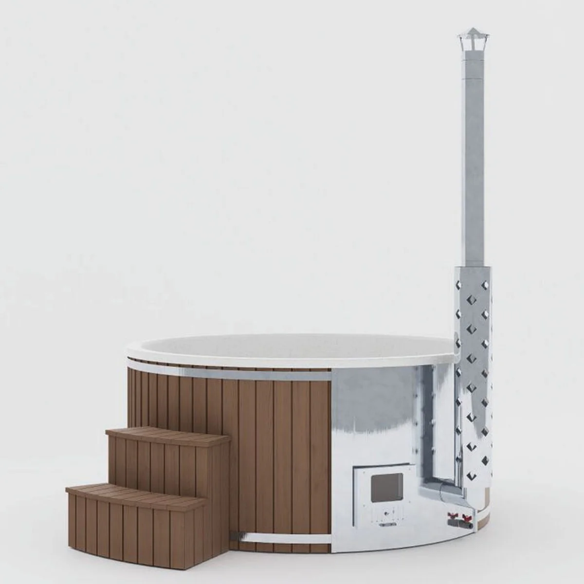 Casa Padrino Jacuzzi de lujo para exterior de jard¨ªn para 4-6 personas marr¨®n / plata ? 225 cm