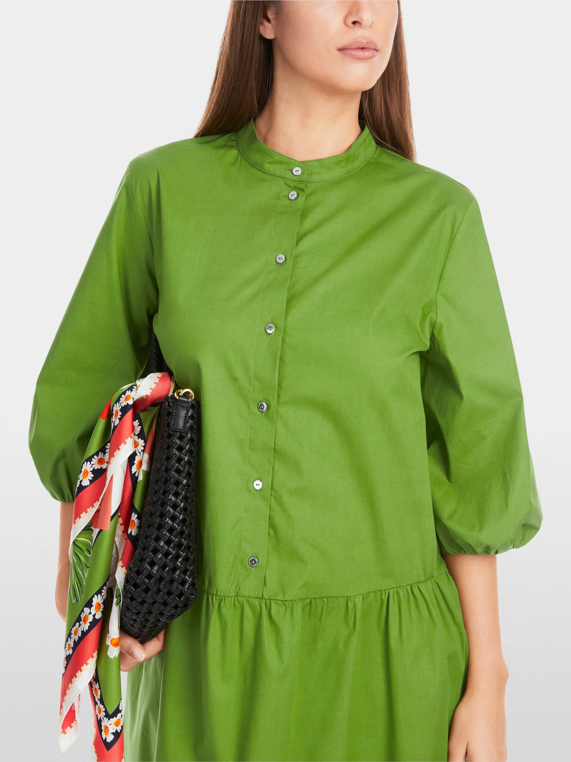 Marc-Cain Plain cotton shirt dress