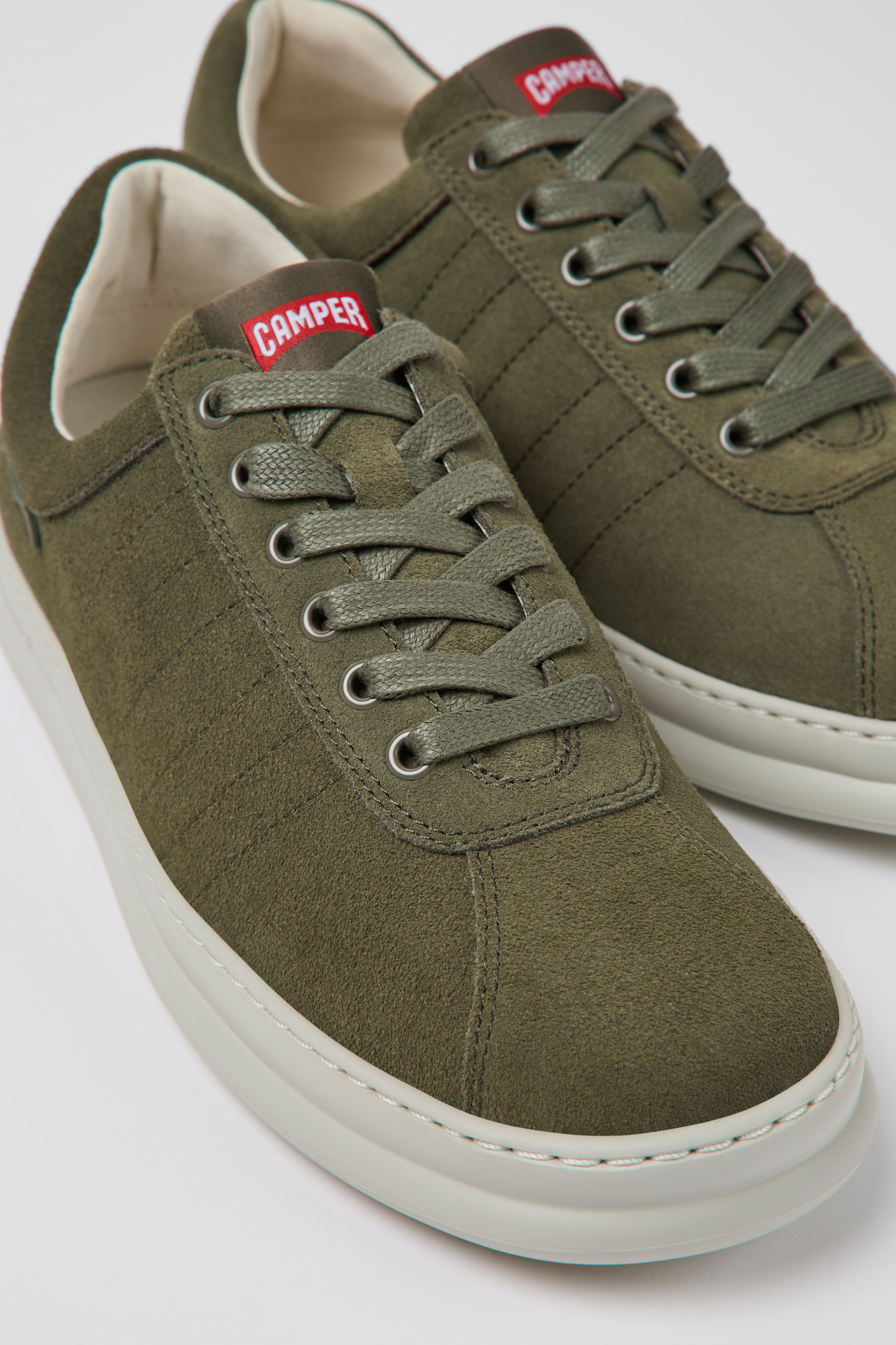 Runner - Green nubuck sneakers for men
