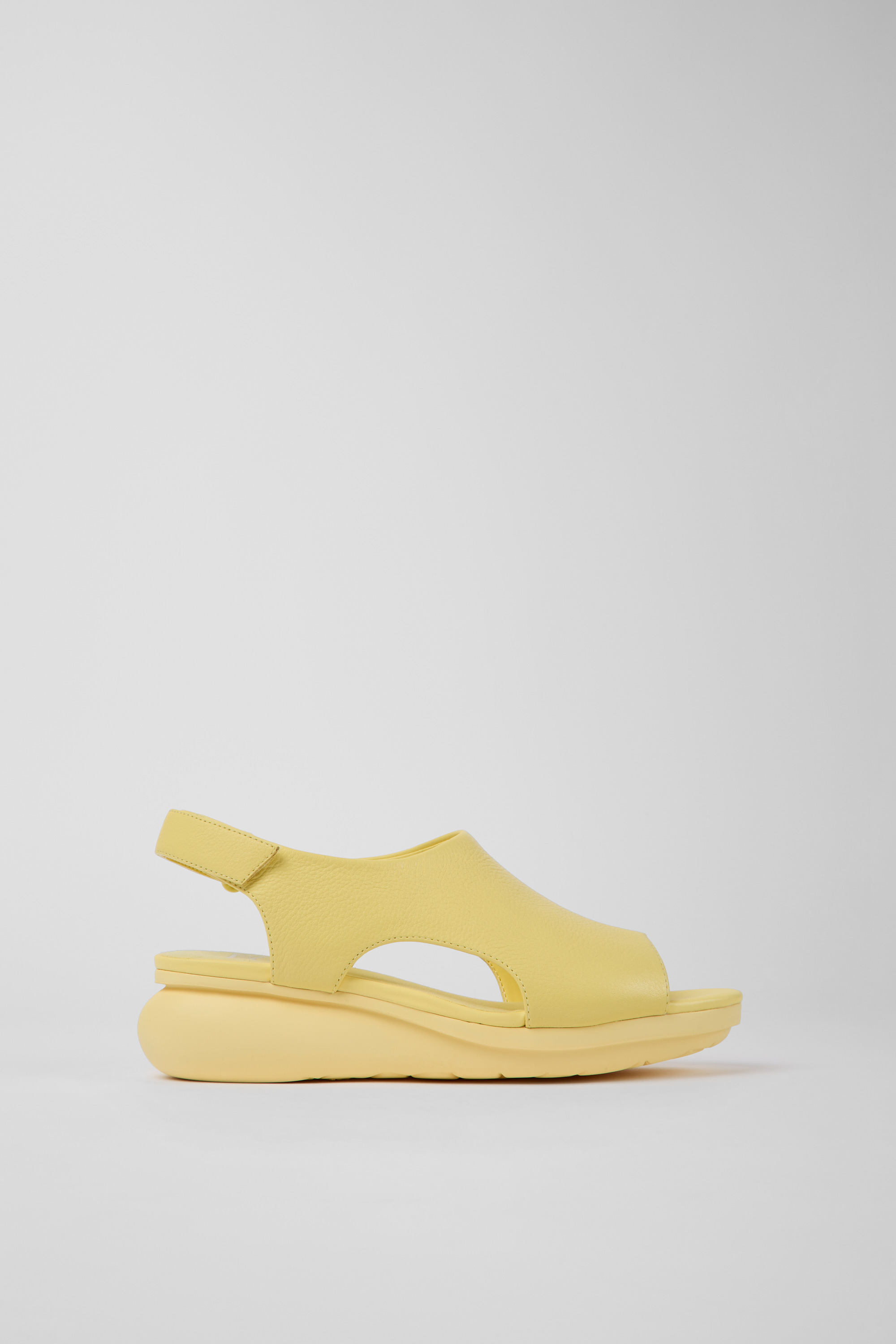 Balloon - Yellow leather sandals for women