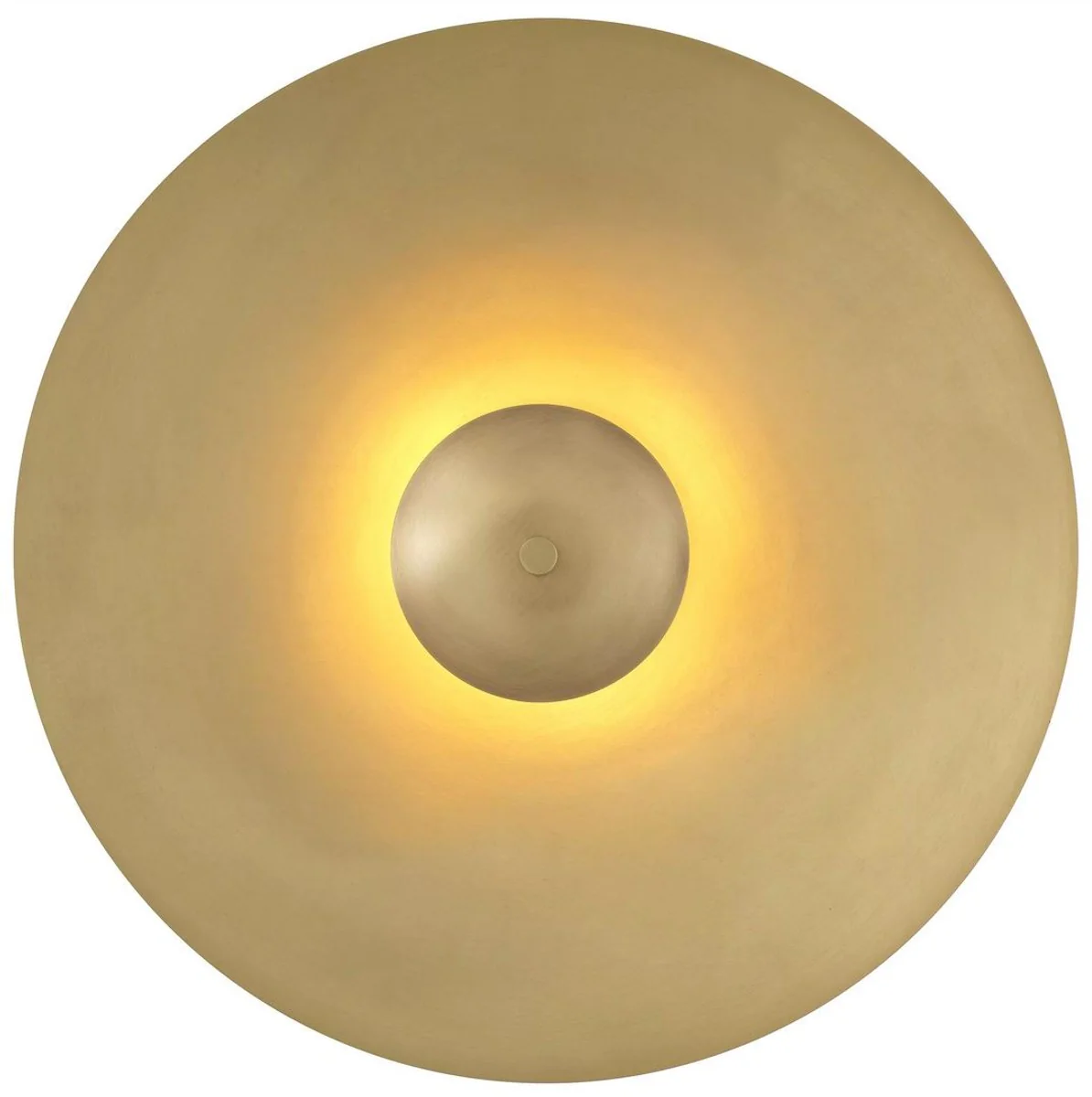 Casa Padrino lámpara de pared LED de lujo latón antiguo Ø 37,5 cm - Lámpara de pared redonda de metal - Lámpara de Pared para Hotel y Restaurante - Colección de Lujo