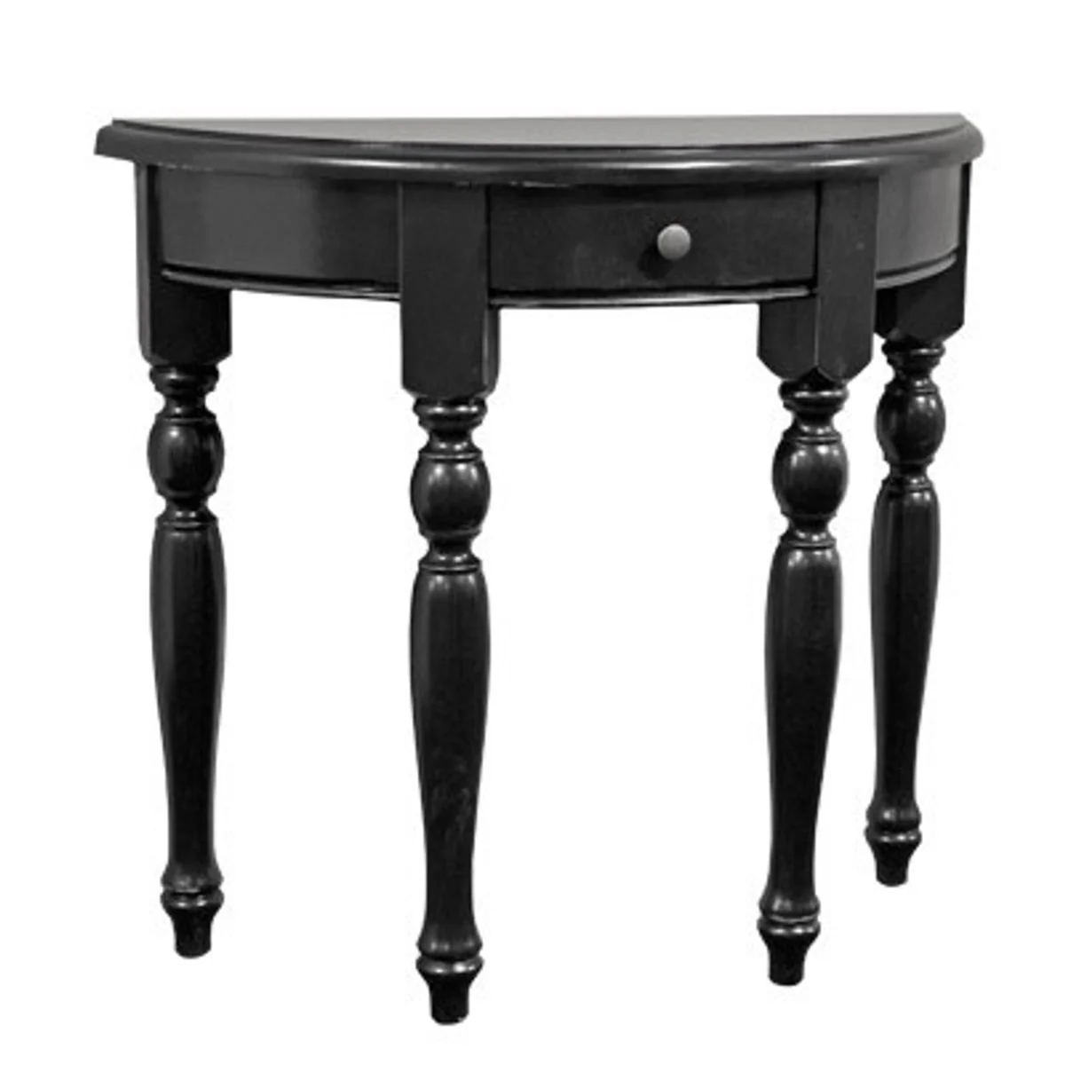 Casa Padrino console table with drawers Black - Crescent table - Secretary console - Telephone table