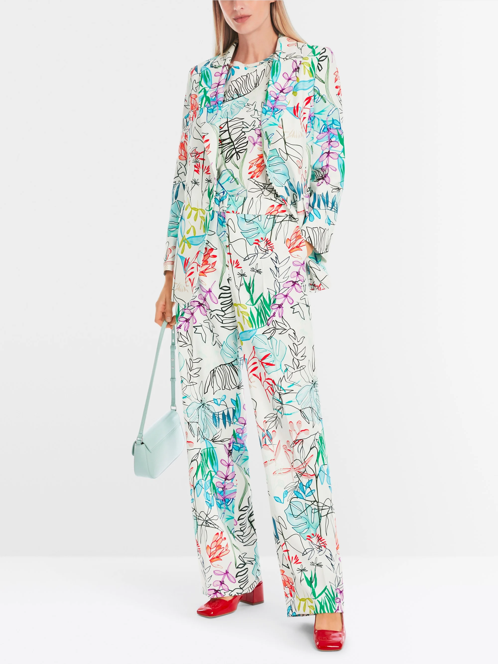 Marc-Cain Trendy blazer with all-over leaf motif