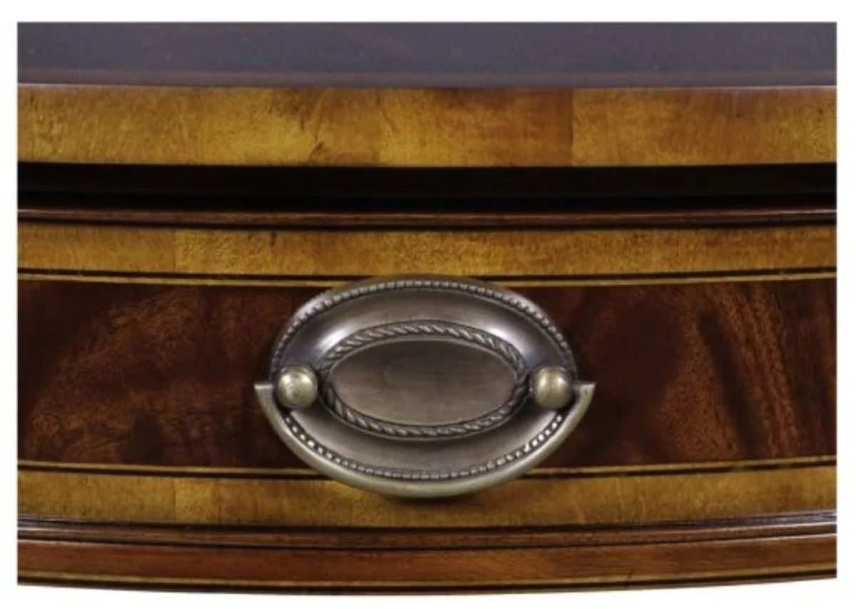 Casa Padrino mesa auxiliar de caoba con cajón marrón 96 x 77 x H. 73 cm - Mobiliario de Sala de Estar