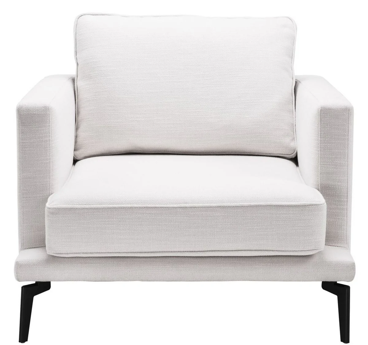 Casa Padrino Sill¨®n de Lujo Blanco / Negro 91 x 99 x H. 82 cm - Sill¨®n de Sal¨®n - Muebles de Sal¨®n de Lujo